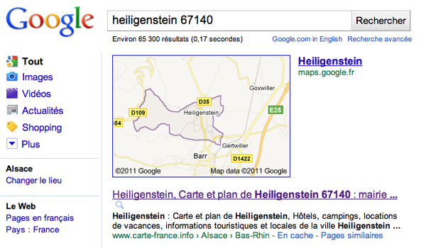 Heiligenstein sur Google