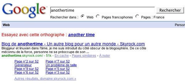 Sitelinks Anothertime