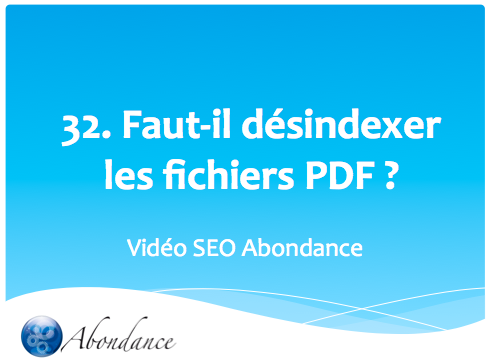Faut-il (dés)indexer les fichiers PDF ?
