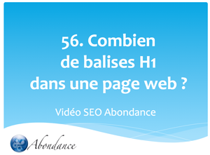 Combien de balises H1 dans une page web ?