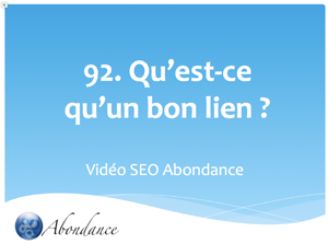 Qu'est-ce qu'un bon lien ?