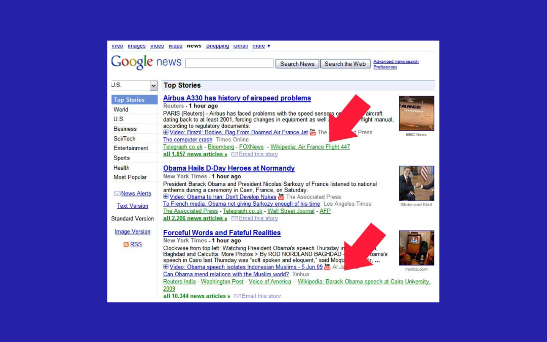 Du Wikipedia dans Google News
