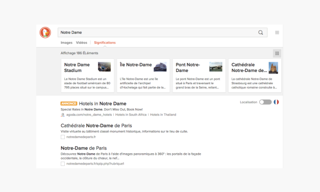 DuckDuckGo propose des réponses instantanées en français