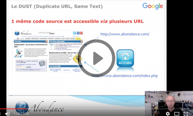 Le DUST (Duplicate URL, Same Text), c’est quoi ? Vidéo SEO