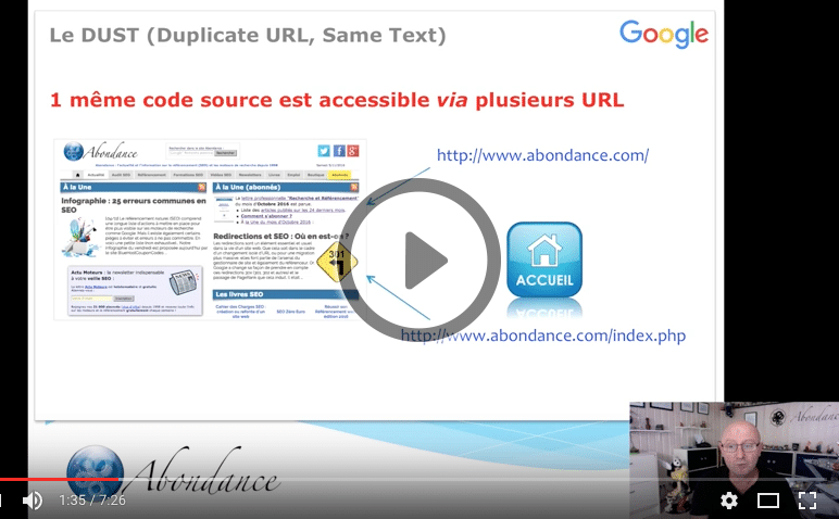 Le DUST (Duplicate URL, Same Text), c’est quoi ? Vidéo SEO