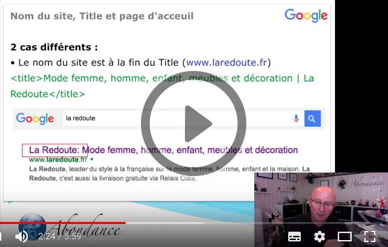 Pourquoi faut-il mettre le nom du site au début du Title sur une page d’accueil ? Vidéo SEO