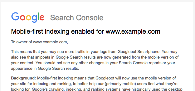 message-mobile-first-search-console