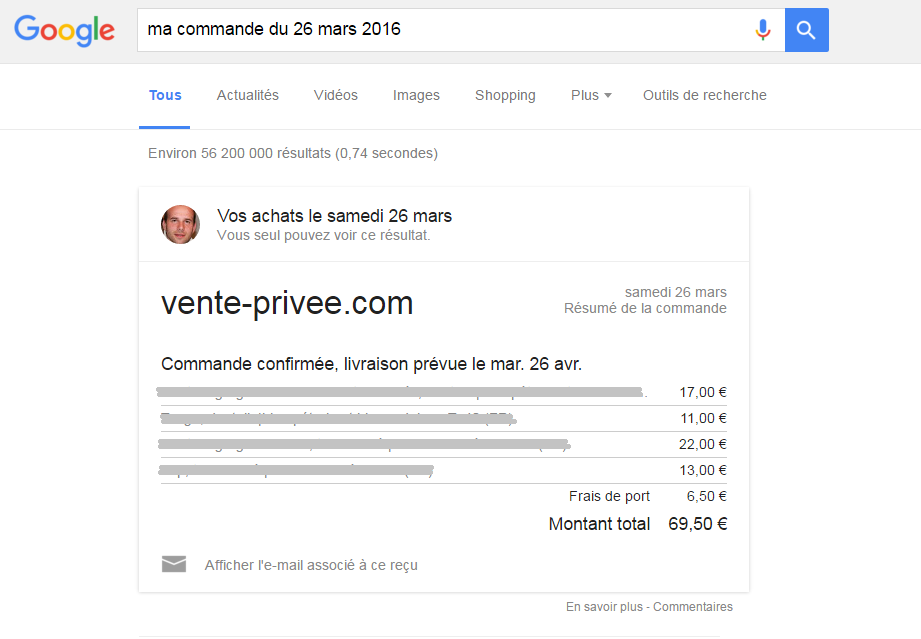 google achat serp vente privee