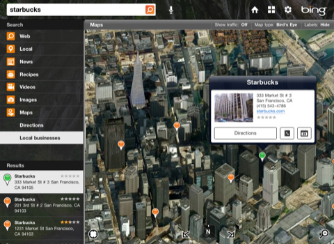 Bing for iPad 3