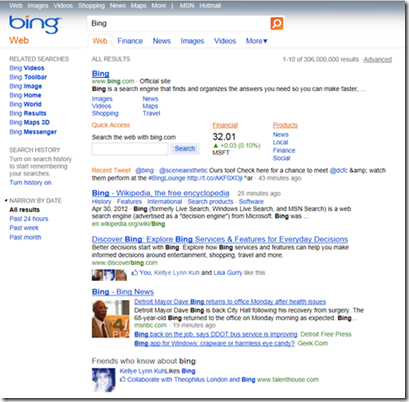 Bing ancienne version
