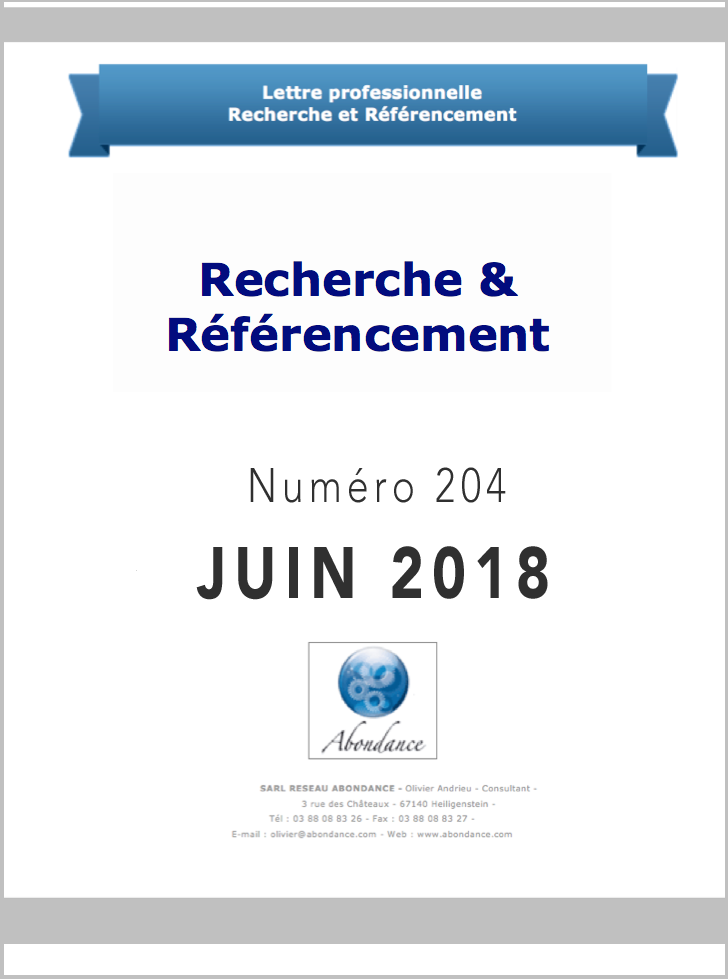 Recherche et Référencement : le Numéro 201 de Février 2018 est Paru !