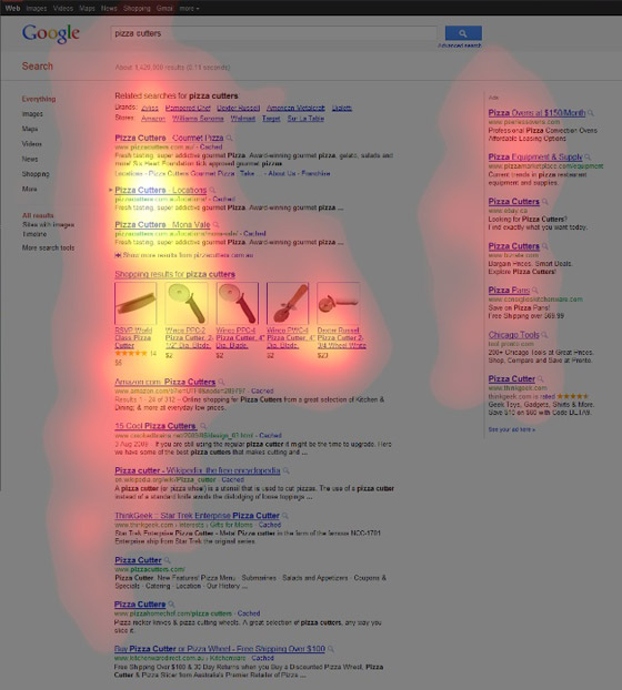 Eye-Tracking Google SERPs - 5 Tales of Pizza - SEOMoz