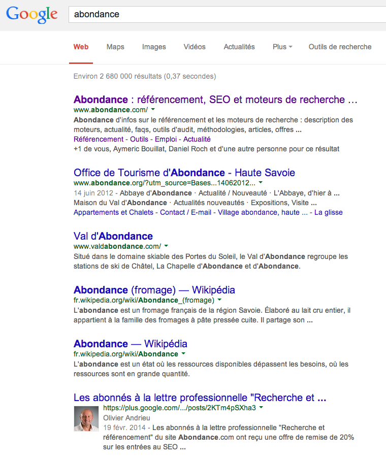 google-abondance-2014