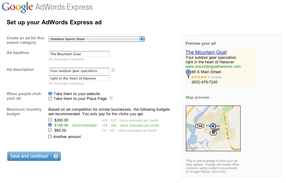 Google Adwords Express