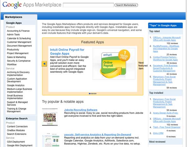 Google Apps Marketplace