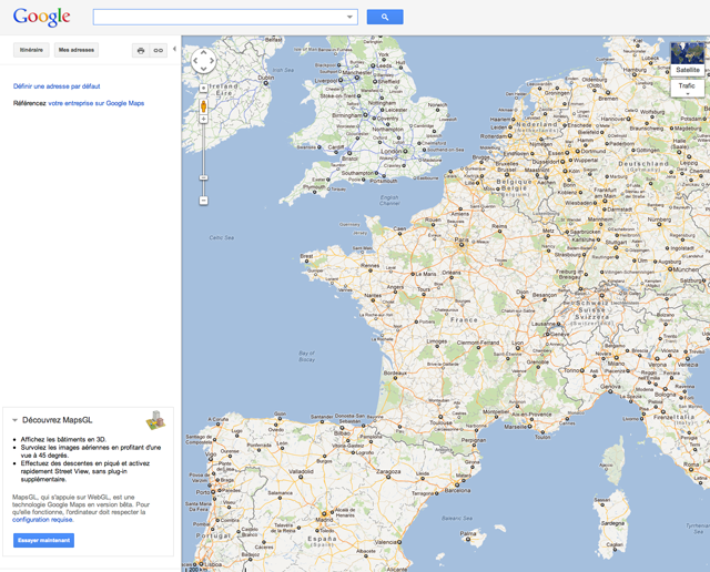 Homepage Google Maps