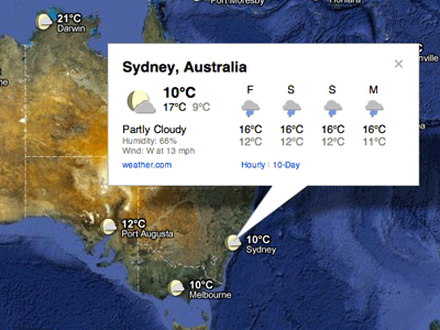 Google Maps météo