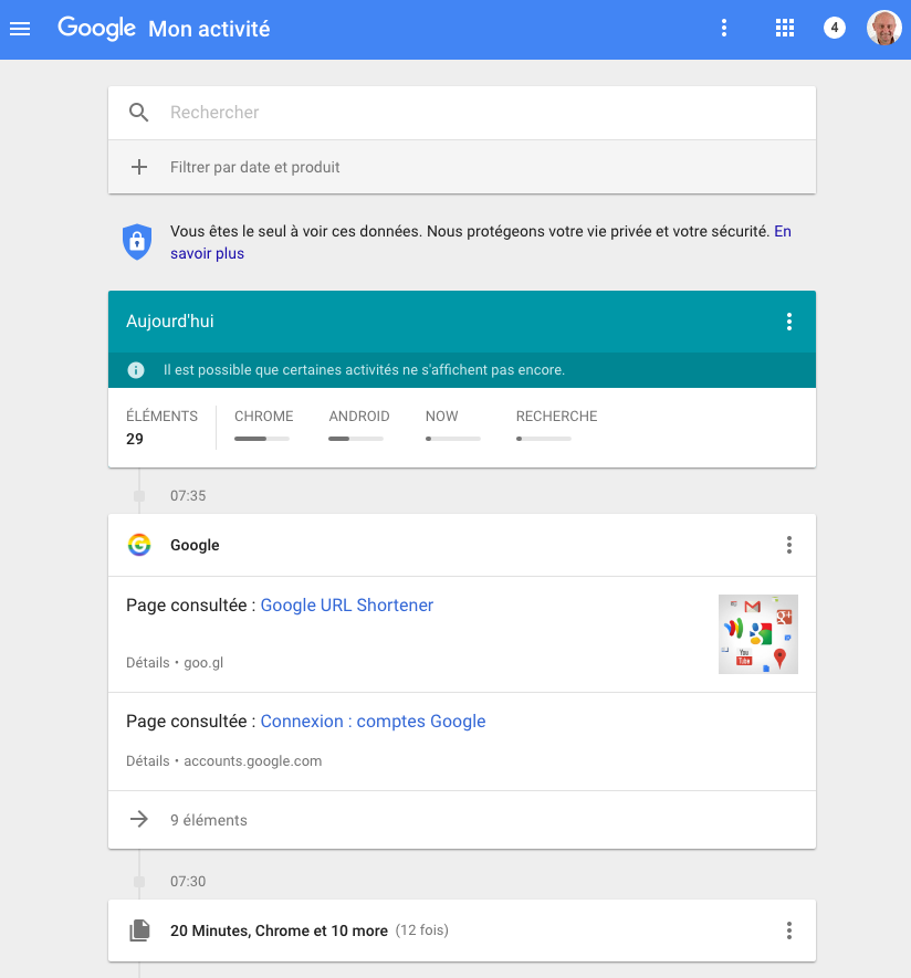google-mon-activite