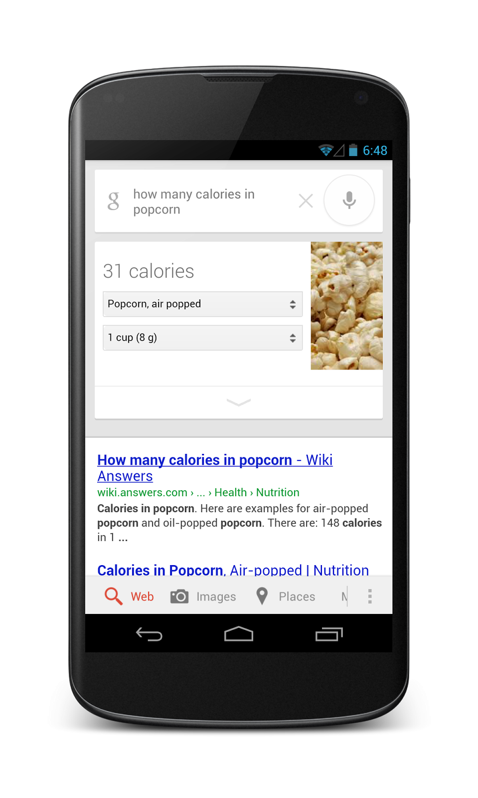 google-nutrition popcorn