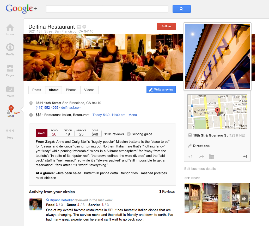 Google plus local