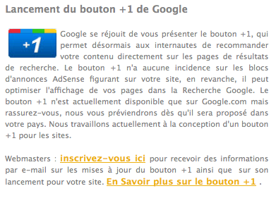 Bouton +1 Google