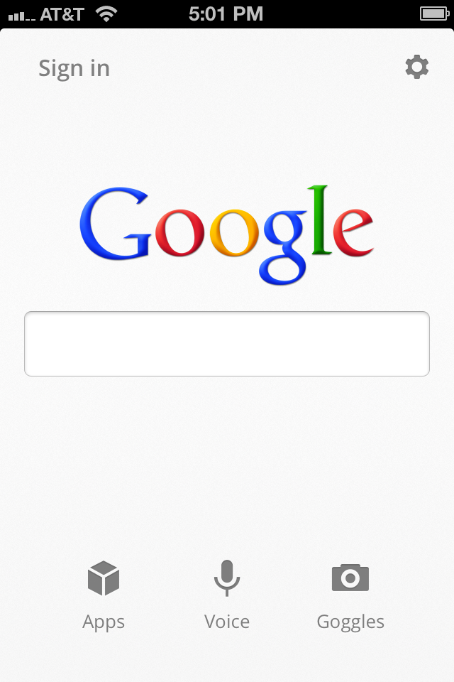 Google Search App Home