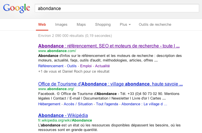 google serp france