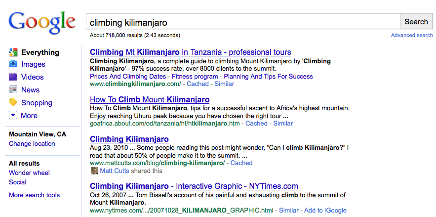 Google Social Search 1