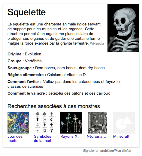 google halloween squelette
