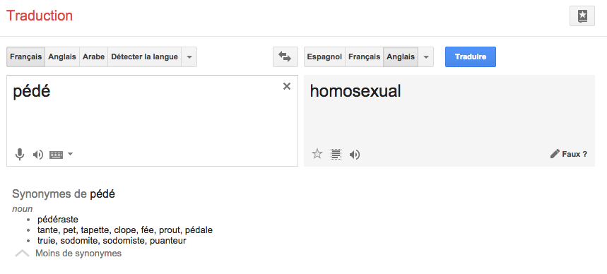 google-traduction-gay