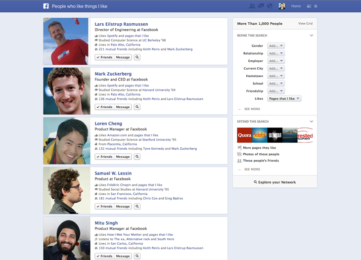 facebook graph search