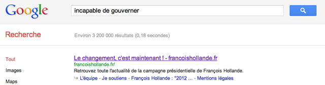 Incapable de gouverner Francois Hollande