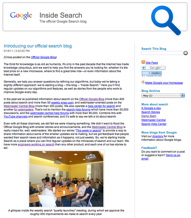Google Inside Search