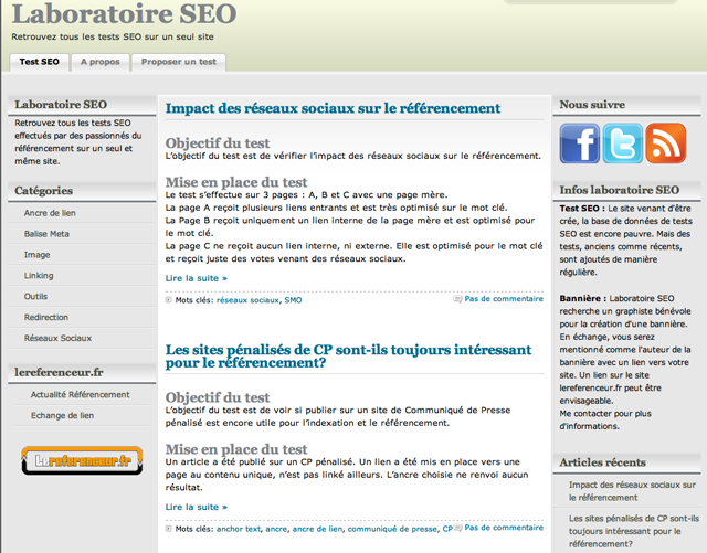 Laboratoire SEO