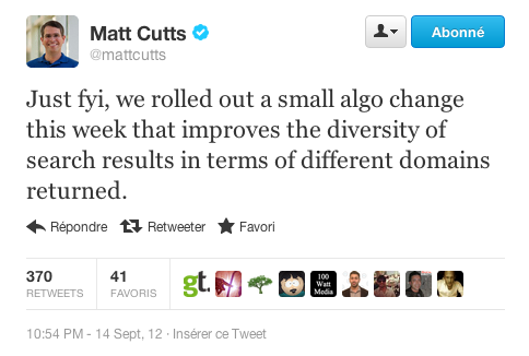 matt cutts serp