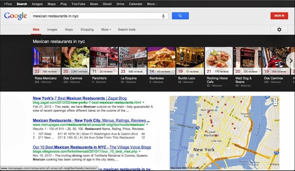 google carousel local