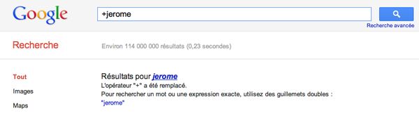 Operateur + Google