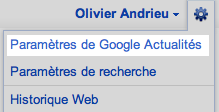 Paramètres Google Actualités