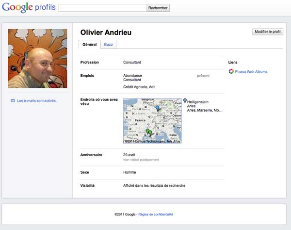 Profil Google Olivier Andrieu