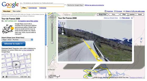 Tour de France - Google Maps Street Views