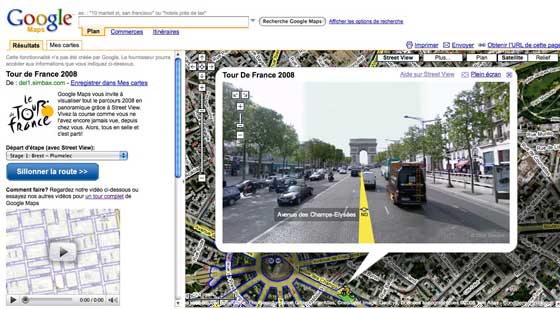 Tour de France - Google Maps Street Views