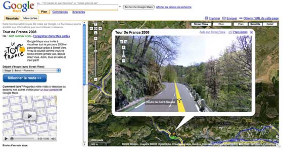 Tour de France - Google Maps Street Views