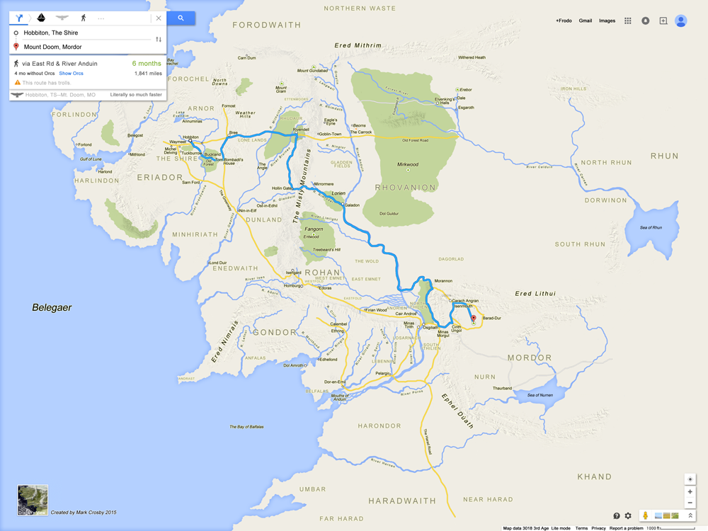 La Terre Du Milieu En Version Google Maps Actualites Seo Et Moteurs Abondance