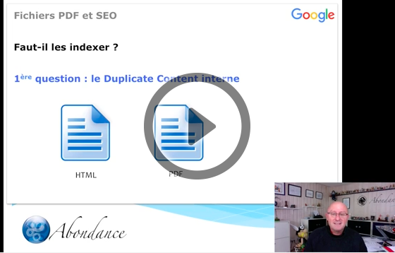 Faut-il (dés)indexer les fichiers PDF ? Vidéo SEO