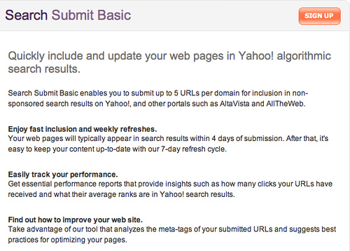 Yahoo! Search Submit