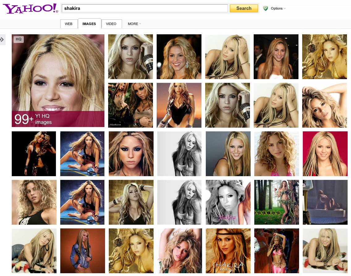 yahoo image search shakira