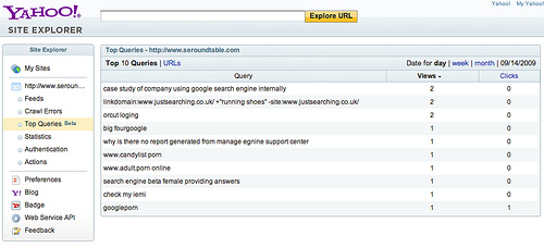 Yahoo! Site Explorer