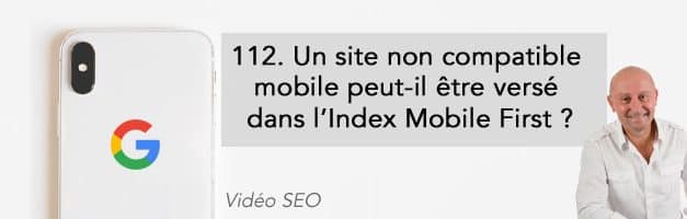 Un site non compatible mobile peut-il être versé dans l’Index Mobile First ? –  Vidéo SEO numéro 112