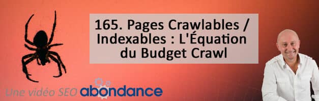 Pages Crawlables / Indexables : L’Équation du Budget Crawl – Vidéo SEO Abondance N°165