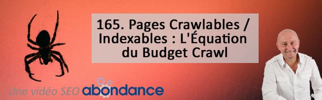 Pages Crawlables / Indexables : L’Équation du Budget Crawl – Vidéo SEO Abondance N°165